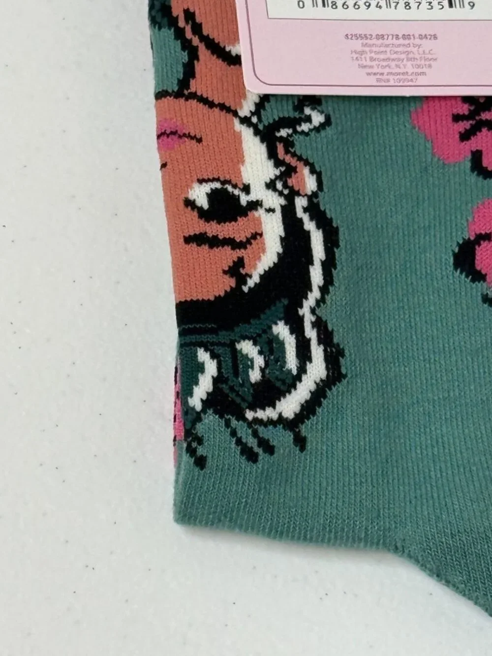 Disney Princess Tiana Floral Crew Socks NWT
